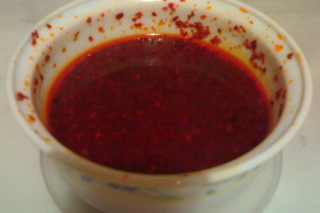 Фото к рецепту: Острый соус из красного перца(пулбибера)