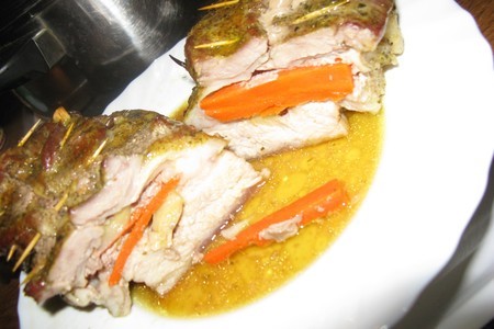 Фото к рецепту: Мясо запеченое в рукаве с овощами