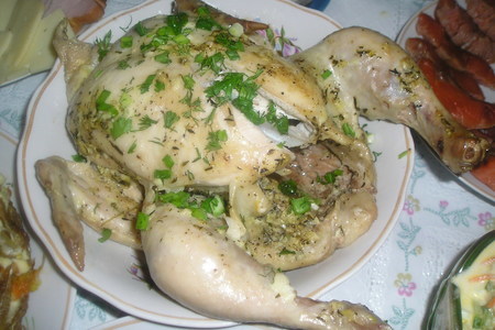 Фото к рецепту: Курица с картошкой в рукаве