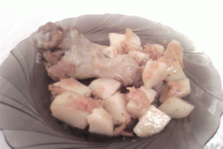 Фото к рецепту: Мягенькая курица - голени с овощами