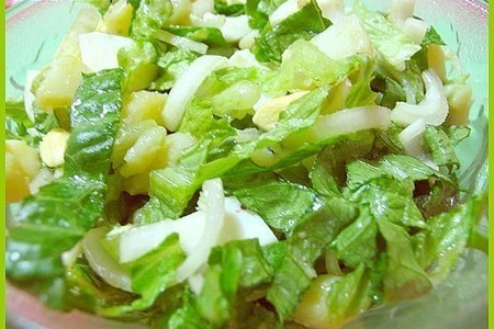 Фото к рецепту: Быстрый салат с картофелем и яйцами