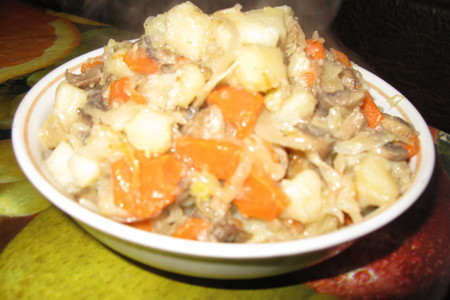 Фото к рецепту: Овощное рагу с шампиньонами