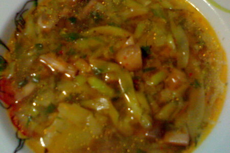 Фото к рецепту: Суп грибной с кабачками