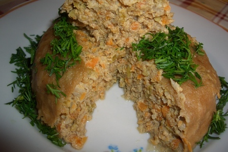 Фото к рецепту: Печень с овощами на пару