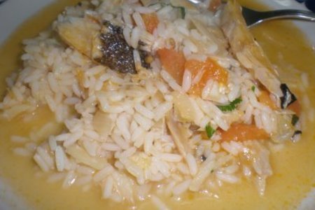 Фото к рецепту: Рис с треской