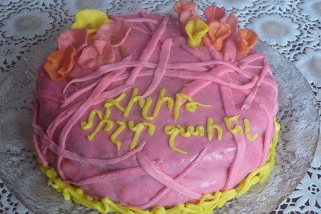 Фото к рецепту: Торт розовый