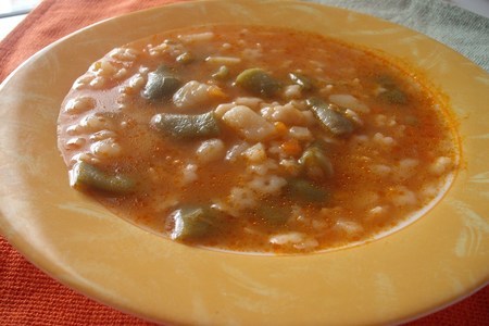 Фото к рецепту: Суп из зелёной фасоли