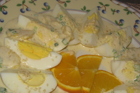 Яйца в апельсиновом рагу