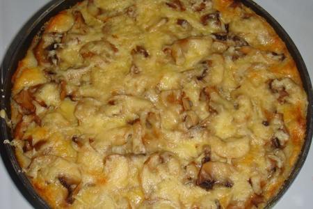 Фото к рецепту: Картофельная запеканка с грибами и сыром