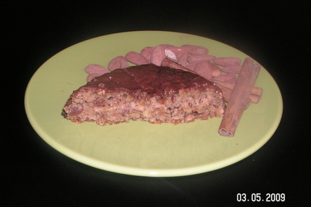 Фото к рецепту: Пирог ореховый в шоколаде.