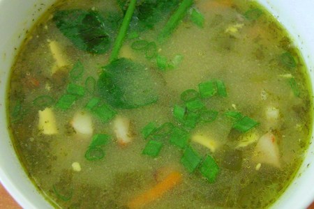 Фото к рецепту: Суп "зелёный" с грибами