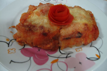 Сытный мясной пирог с картошкой и сыром