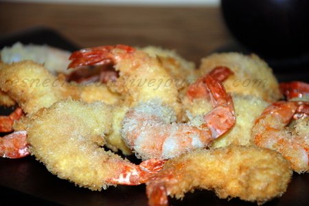 Фото к рецепту: Креветки темпура