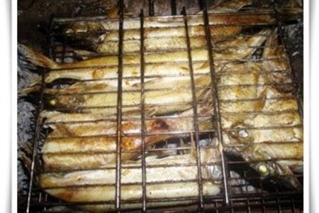 Фото к рецепту: Свежевыловленная речная рыбка,приготовленная на углях