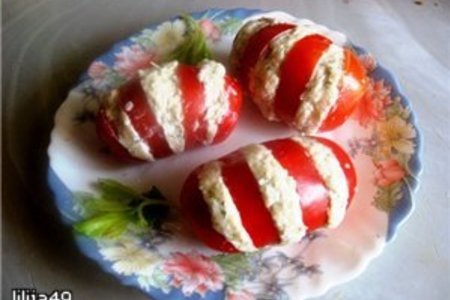 Фото к рецепту: Закусочные помидоры "полосатики"
