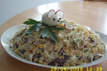 Фото к рецепту: Салат яично-овощной