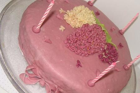 Фото к рецепту: Сиреневый торт для любимой сестрёнки!