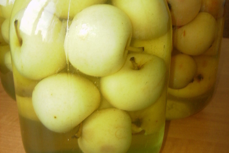Фото к рецепту: Яблоки в сиропе на зиму