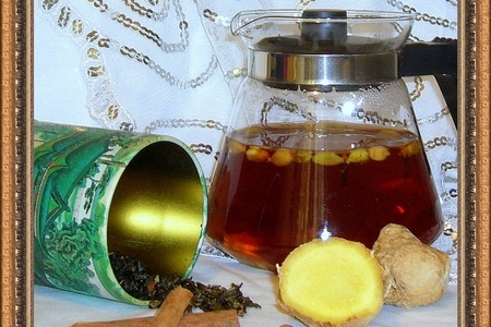 Фото к рецепту: Имбирный чай №2
