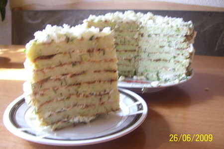Фото к рецепту: Кабачковый торт