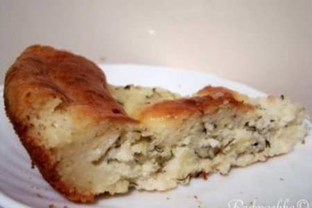 Фото к рецепту: Пирог-суфле  с зеленью