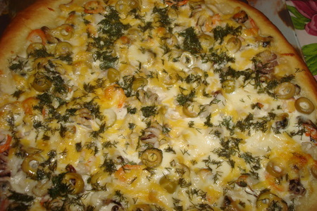 Фото к рецепту: А-ля пицца "маринара"