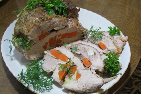 Фото к рецепту: Свинина - буженина с рукава, вкусно, нежно, сочно ...
