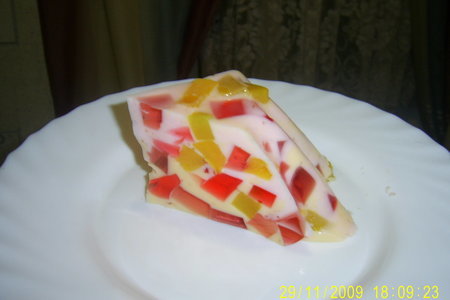 Желейно-персиковый десерт
