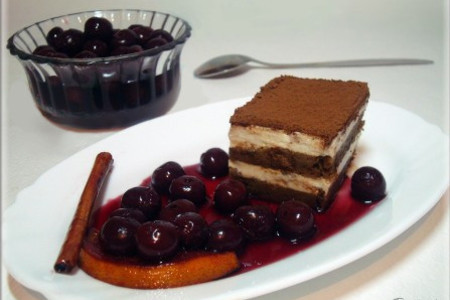 Фото к рецепту: Десерт по мотивам тирамису "опьянение нежностью".