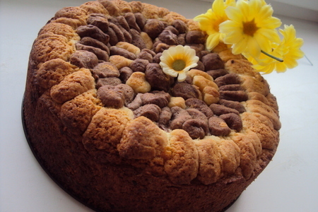 Фото к рецепту: Творожный пирог с шоколадом
