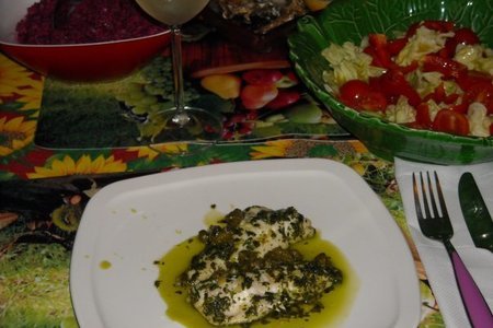Фото к рецепту: Рыбное филе с каперсами