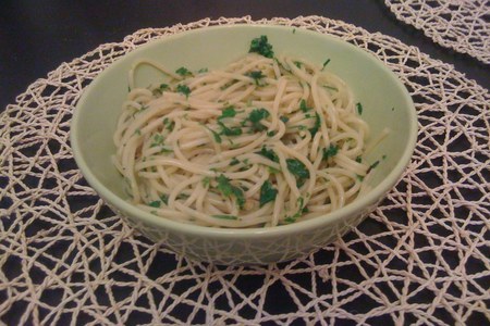 Спагетти альо-ольо