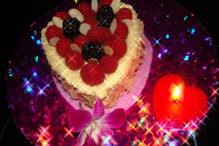Пирожные  «валентинки из лета»