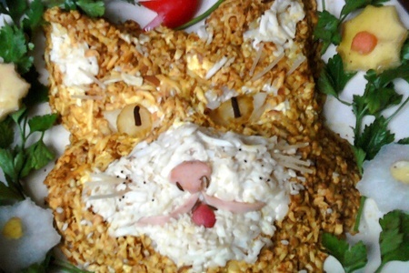 Фото к рецепту: Салат "рыжий кот"