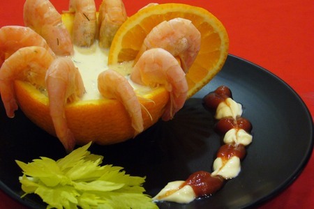 Фото к рецепту: Апельсиновый соус к креветкам