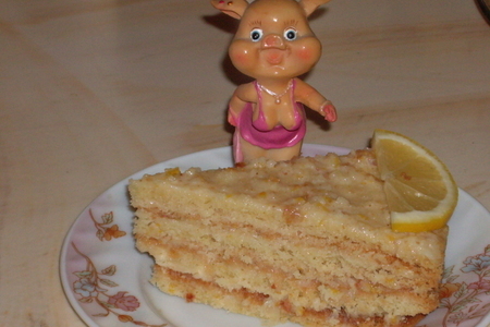 Фото к рецепту: Торт "лимонник" (дамский, поздравительный)
