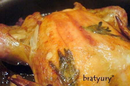 Фото к рецепту: Курица жареная сухой засолки