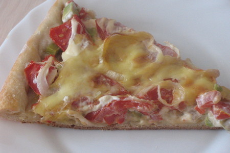 Фото к рецепту: Пицца "нельзя не соблазниться"