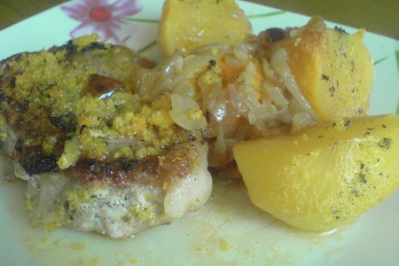 Фото к рецепту: Свинина с шалфеем и апельсинами