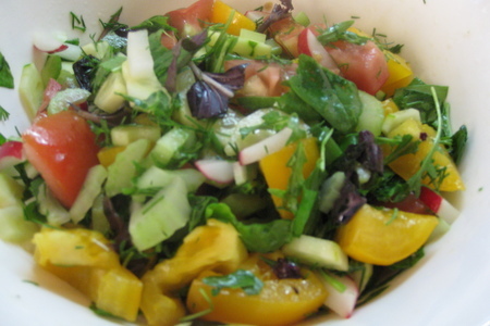 Фото к рецепту: Овощной салат "все сразу"