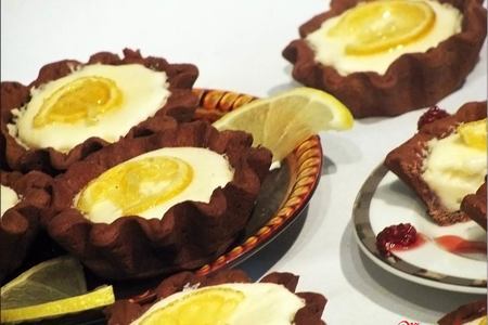 Фото к рецепту: Тарталетки "лимон в шоколаде"