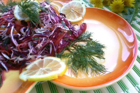 Фото к рецепту: Тонкий салат для тонкой талии!
