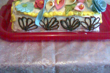 Фото к рецепту: Торт"королевство цветов"