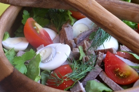 Фото к рецепту: Салат с говядиной