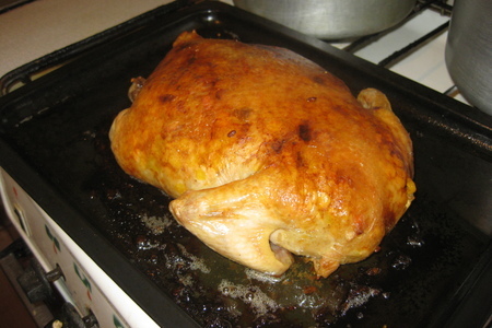 Фото к рецепту: Курица фаршированая рисом