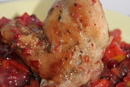 Фото к рецепту: Курица с соусом "шатни"