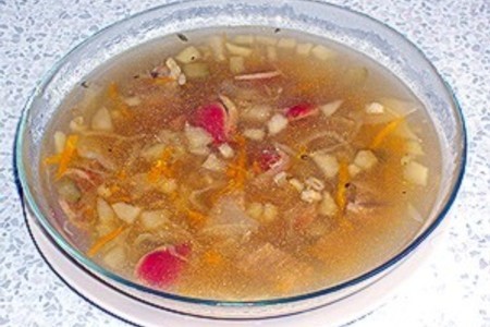 Фото к рецепту: Суп без названия или рассольник из топора