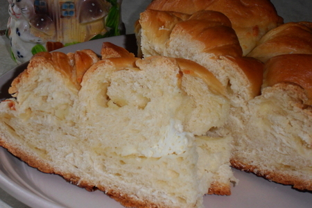 Фото к рецепту: Белый хлебушек с сыром