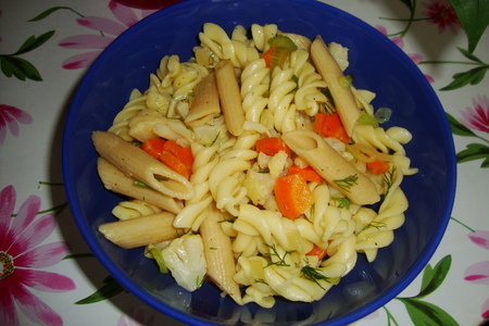 Фото к рецепту: Холодный макаронный салат