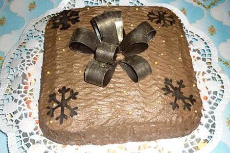 Фото к рецепту: Шоколадный торт (очень каллорийный)